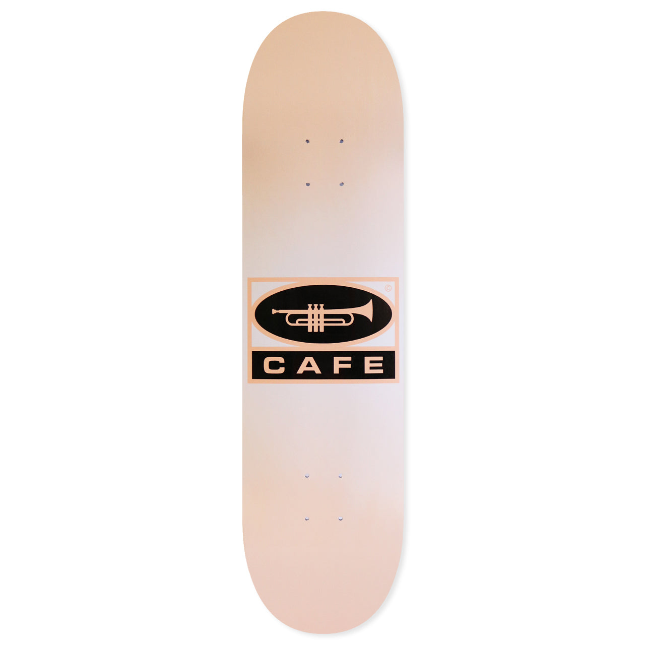 Trumpet Logo Deck - Peach/White Fade