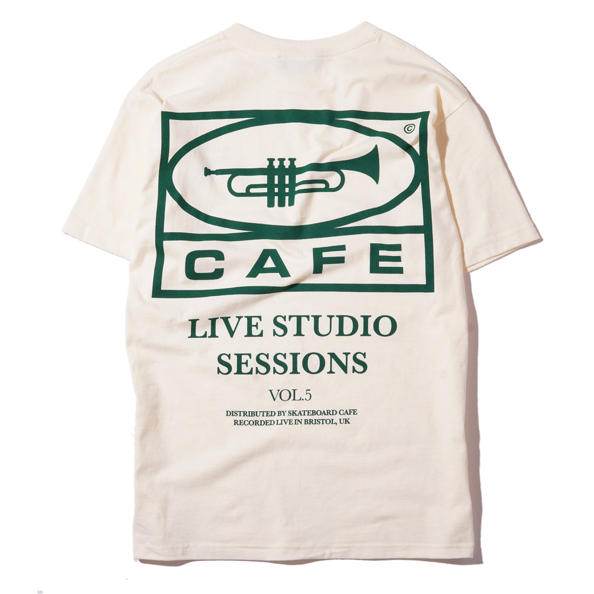 45 T-Shirt Cream / Forest Green