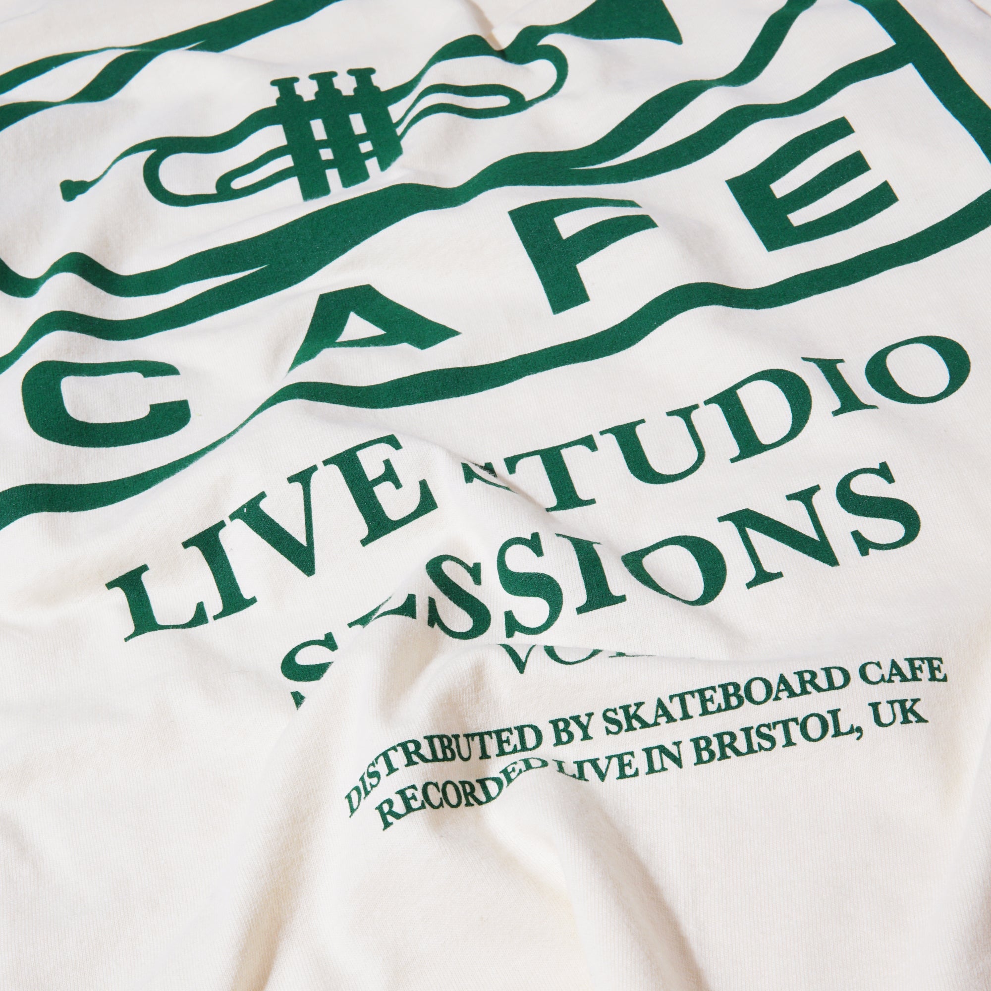 45 T-Shirt Cream / Forest Green
