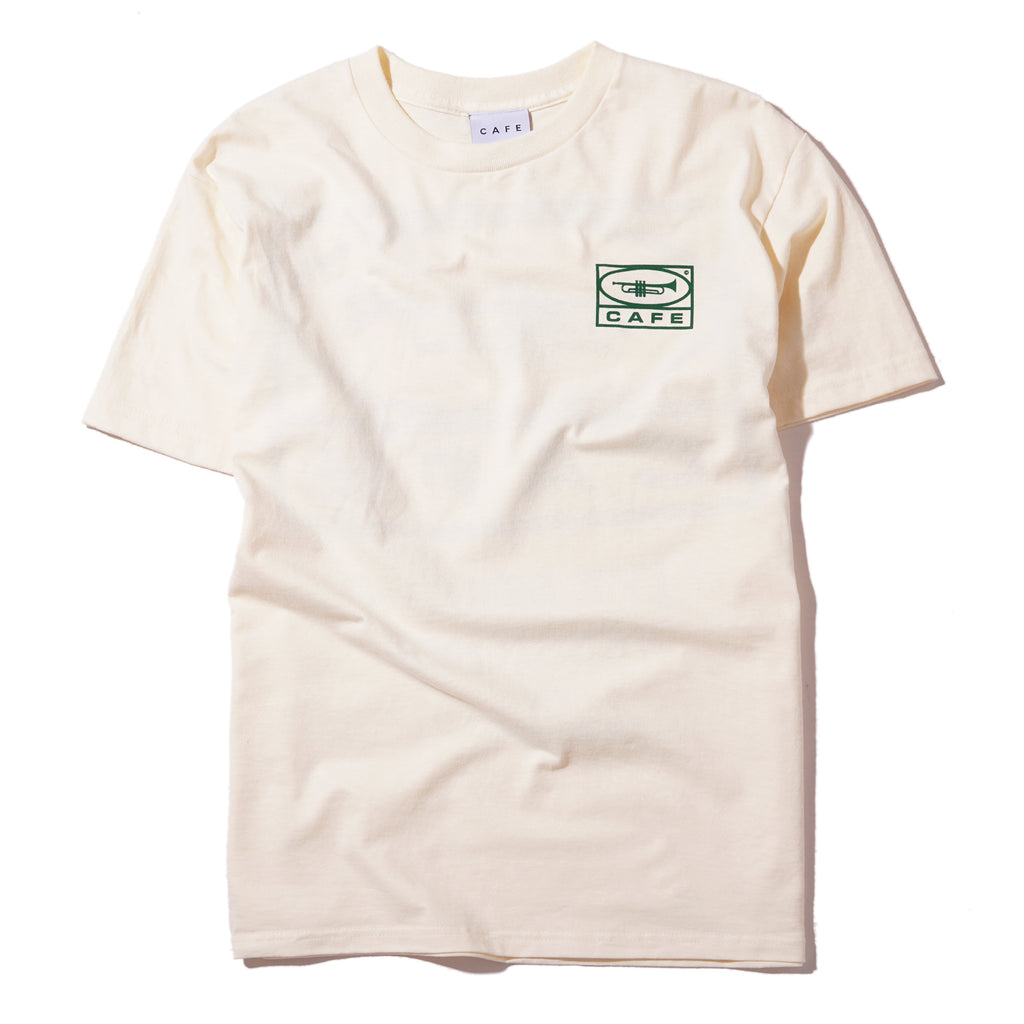 45 T-Shirt Cream / Forest Green