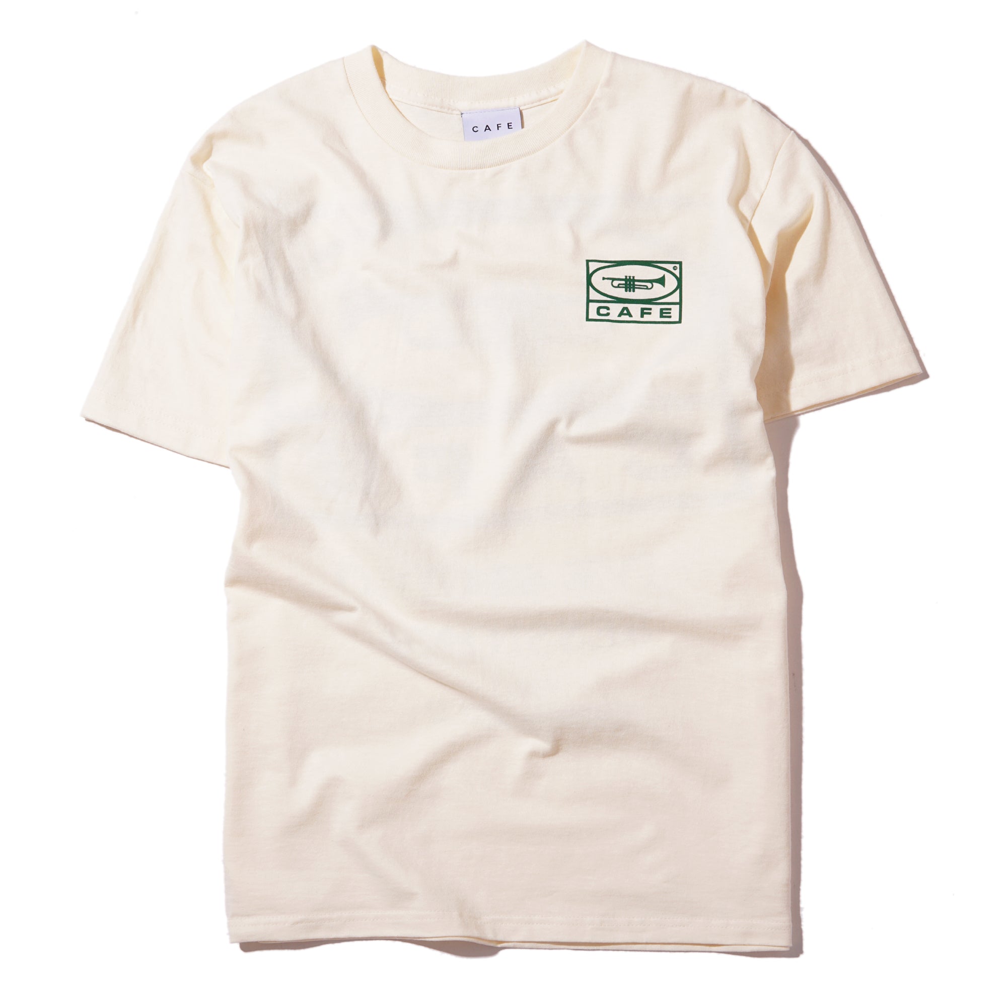 45 T-Shirt Cream / Forest Green