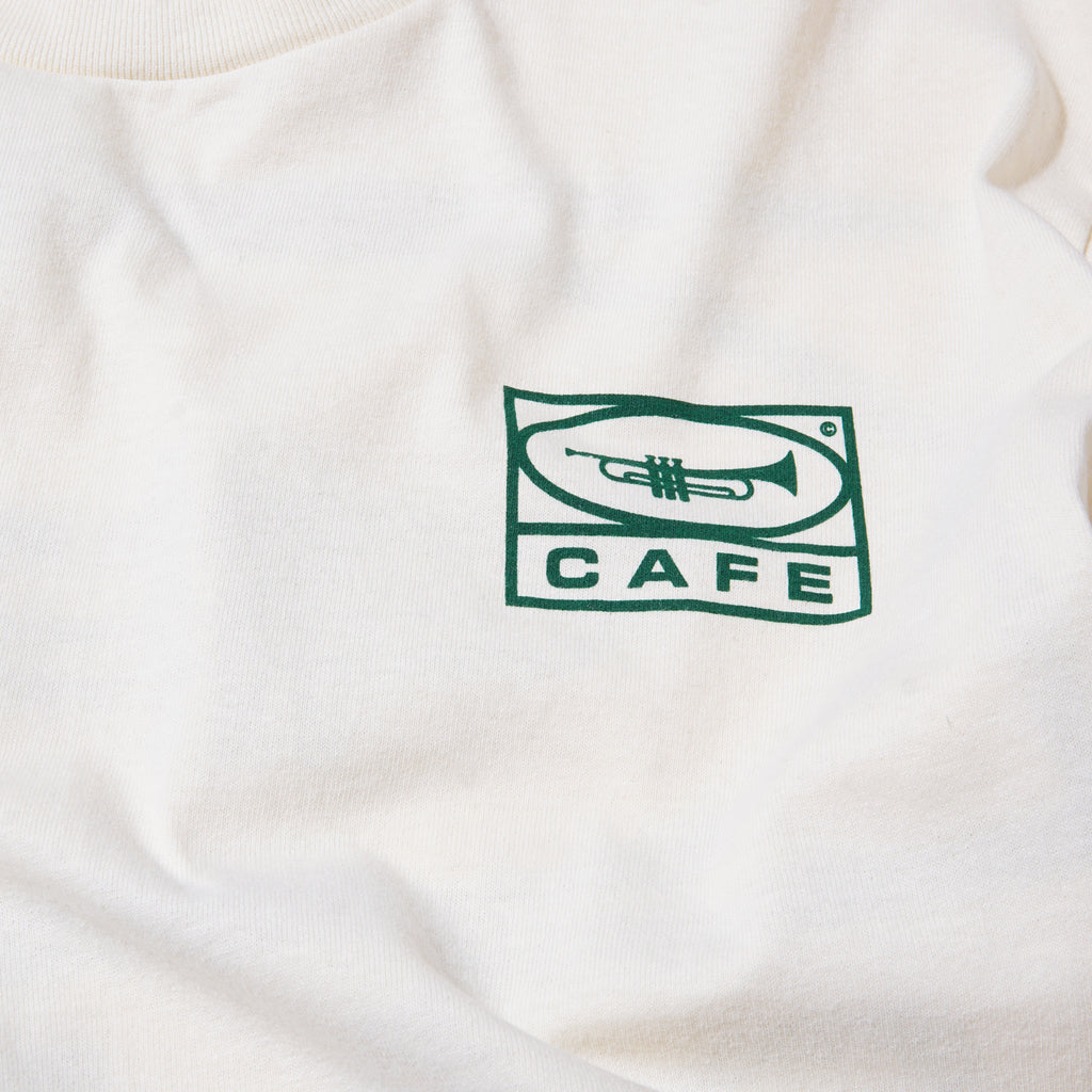 45 T-Shirt Cream / Forest Green