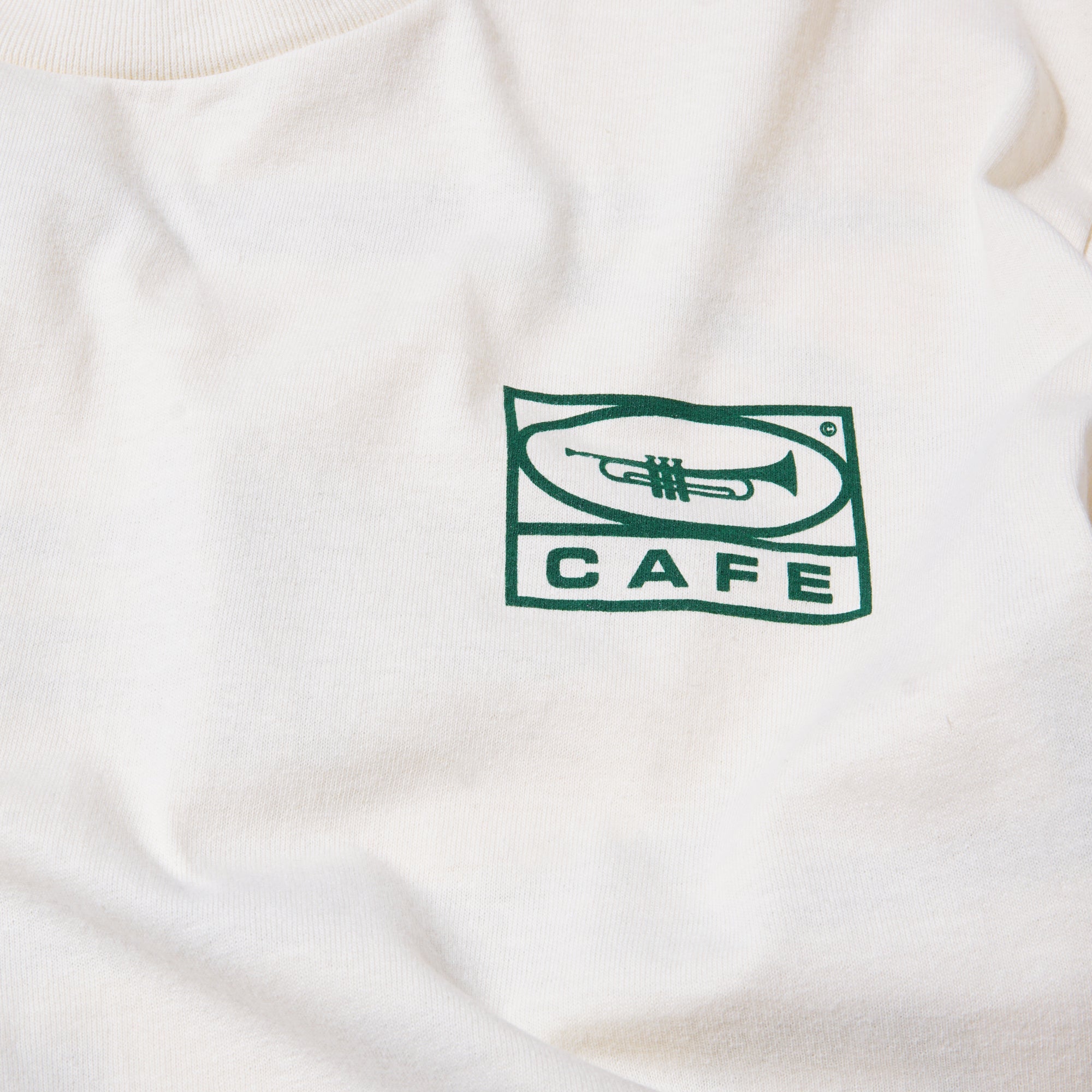 45 T-Shirt Cream / Forest Green