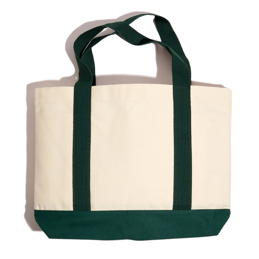 45 Tote Bag Cream / Forest Green
