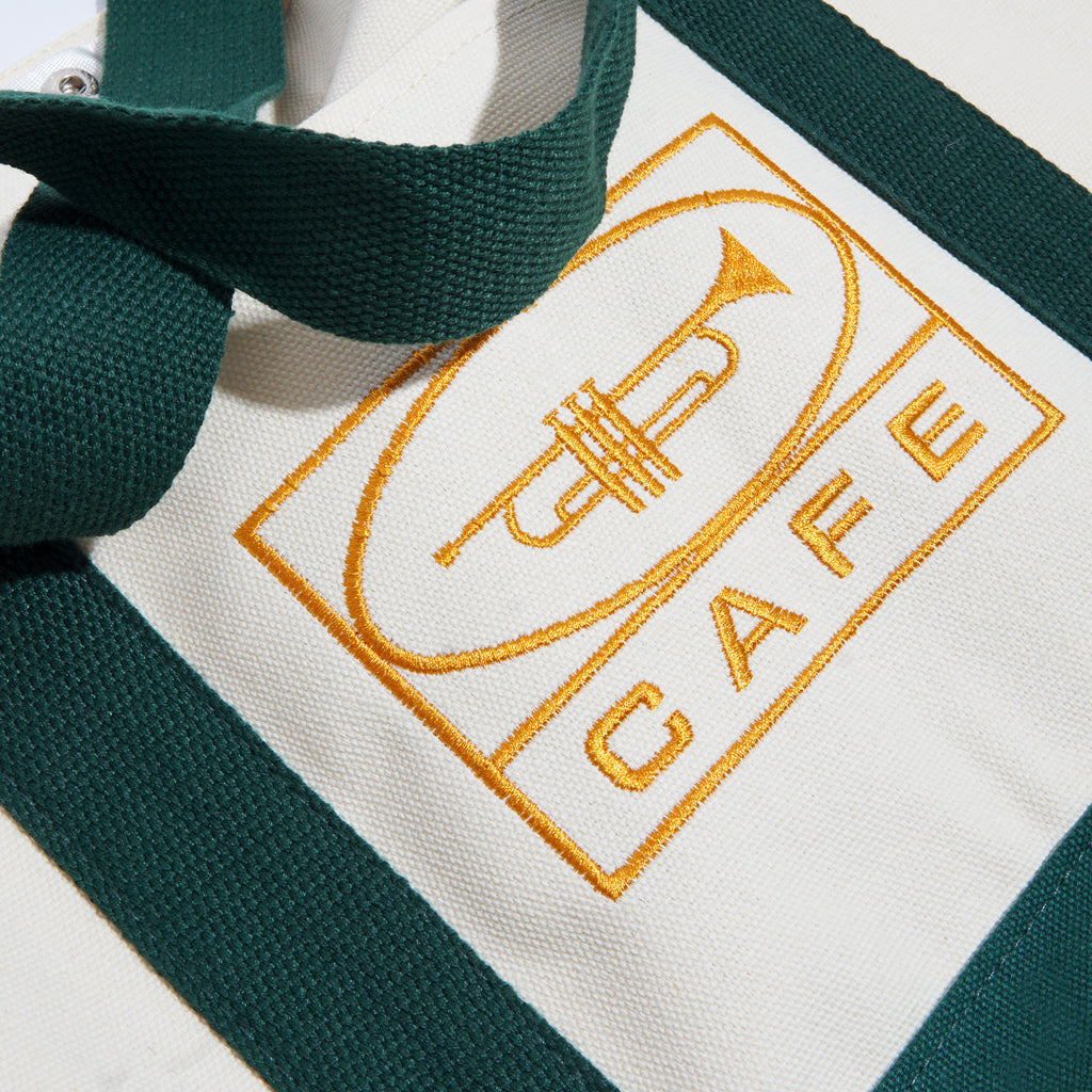 45 Tote Bag Cream / Forest Green
