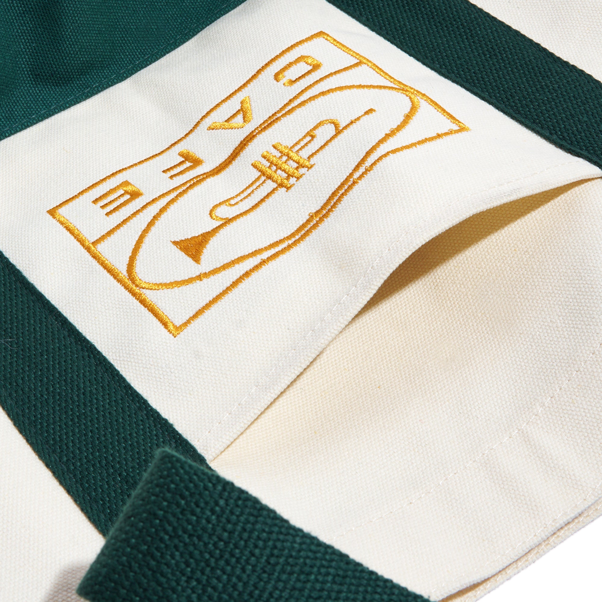 45 Tote Bag Cream / Forest Green