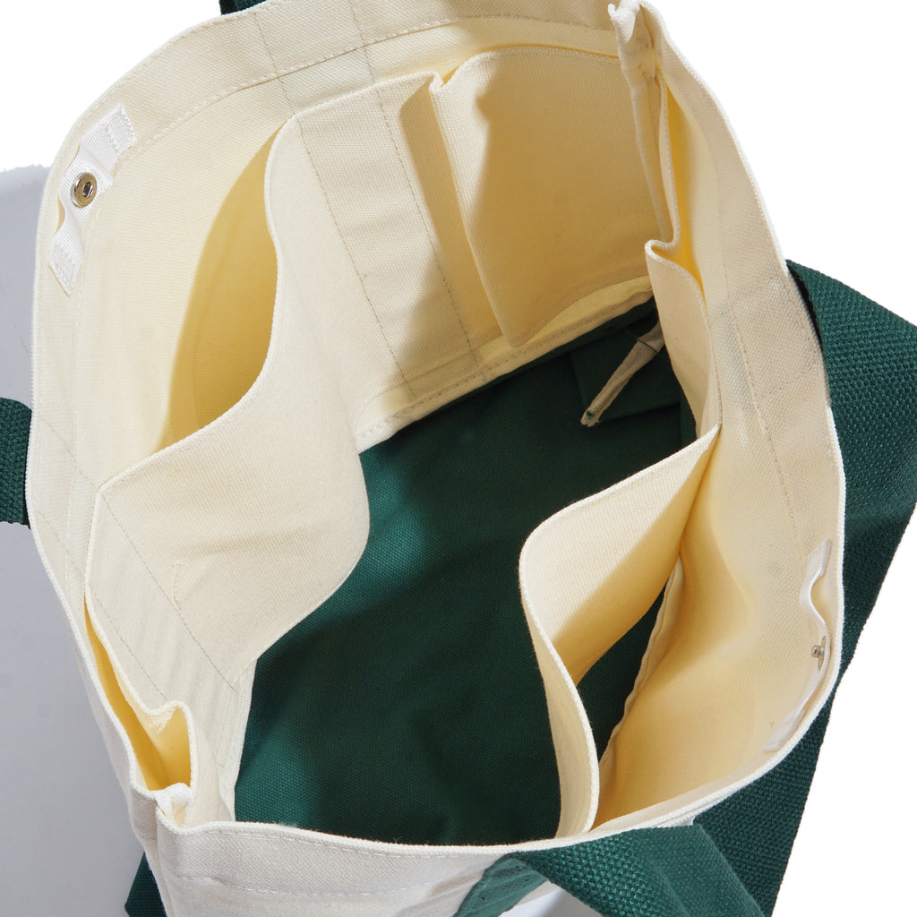 45 Tote Bag Cream / Forest Green