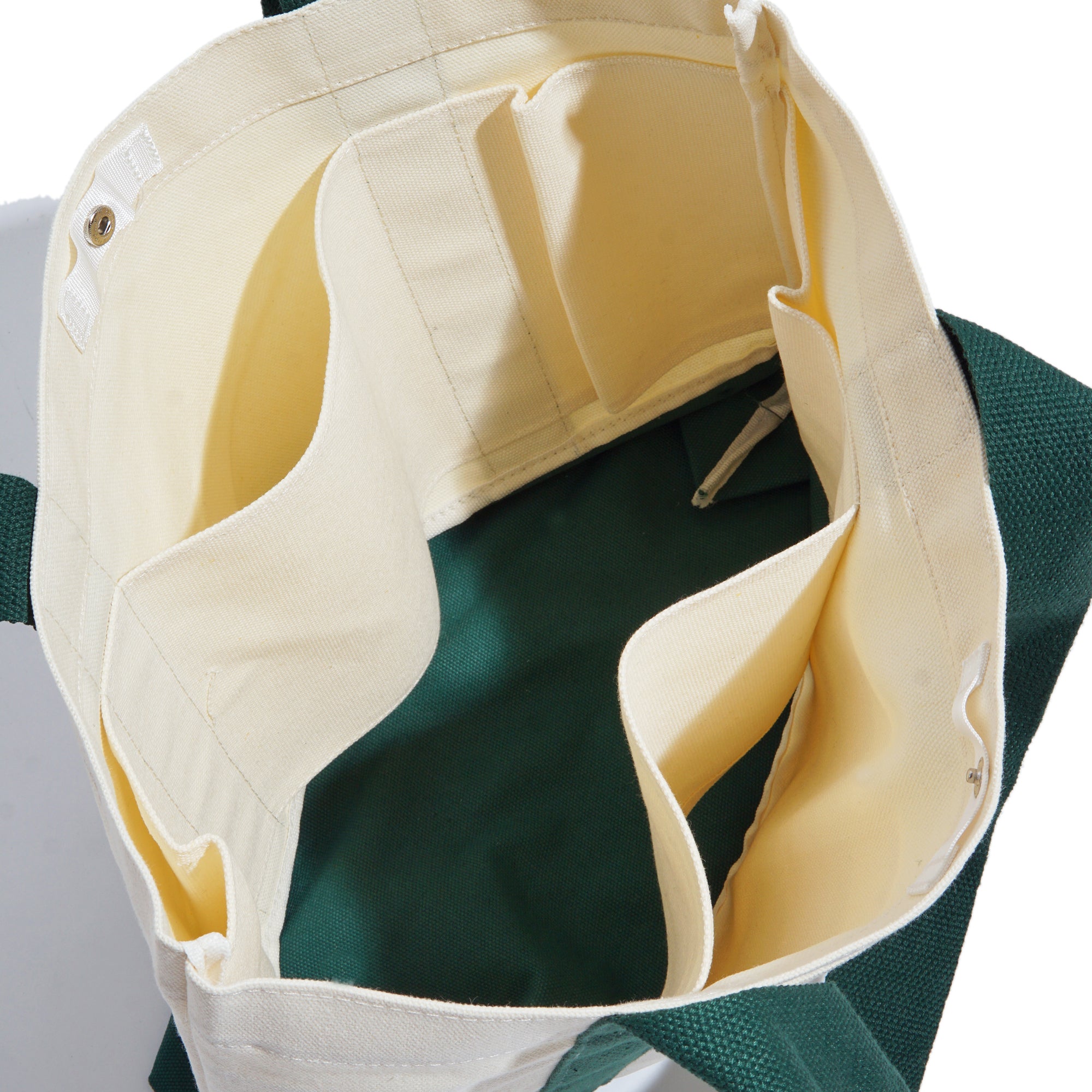 45 Tote Bag Cream / Forest Green
