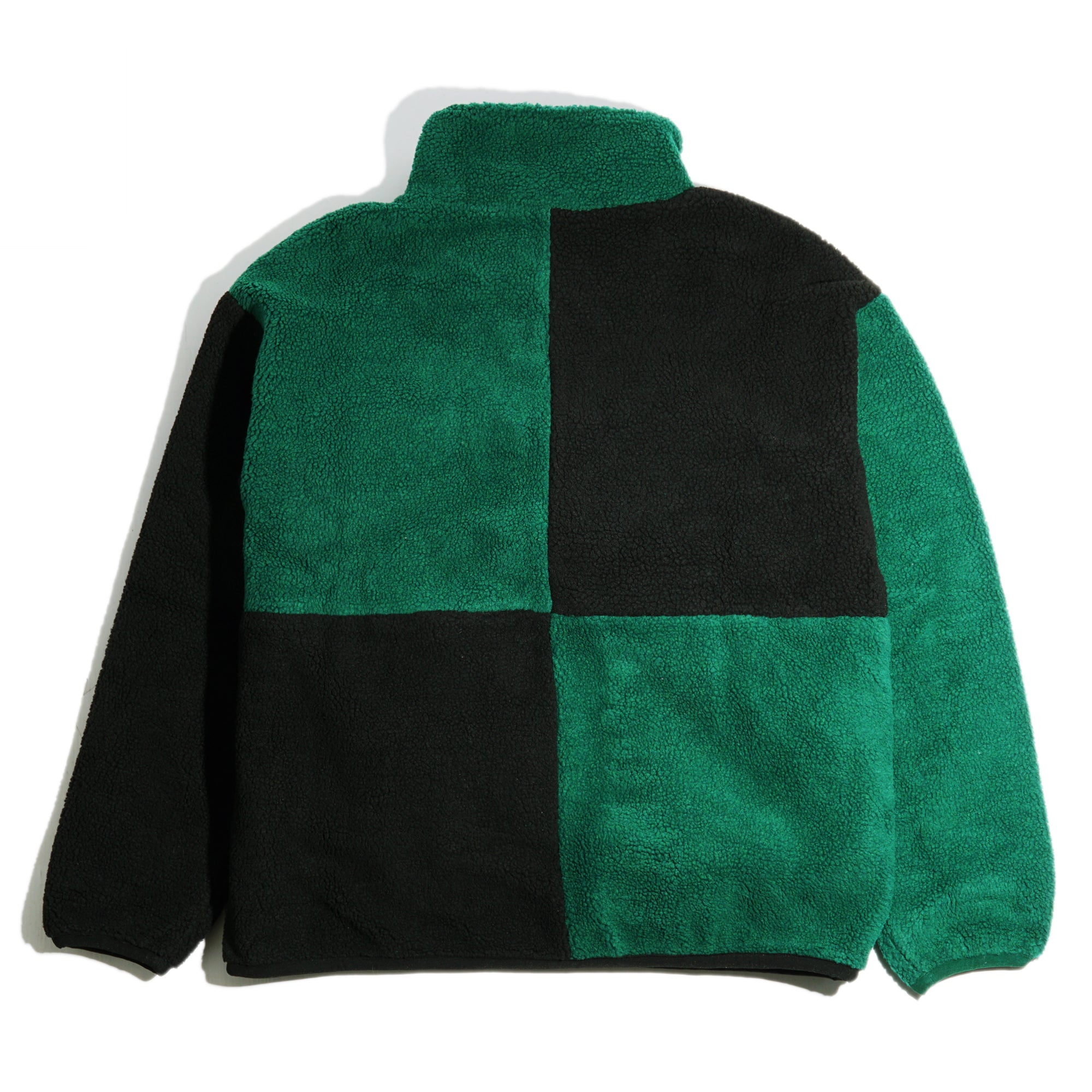 Check Full Zip Fleece Forest Green / Black / Gold