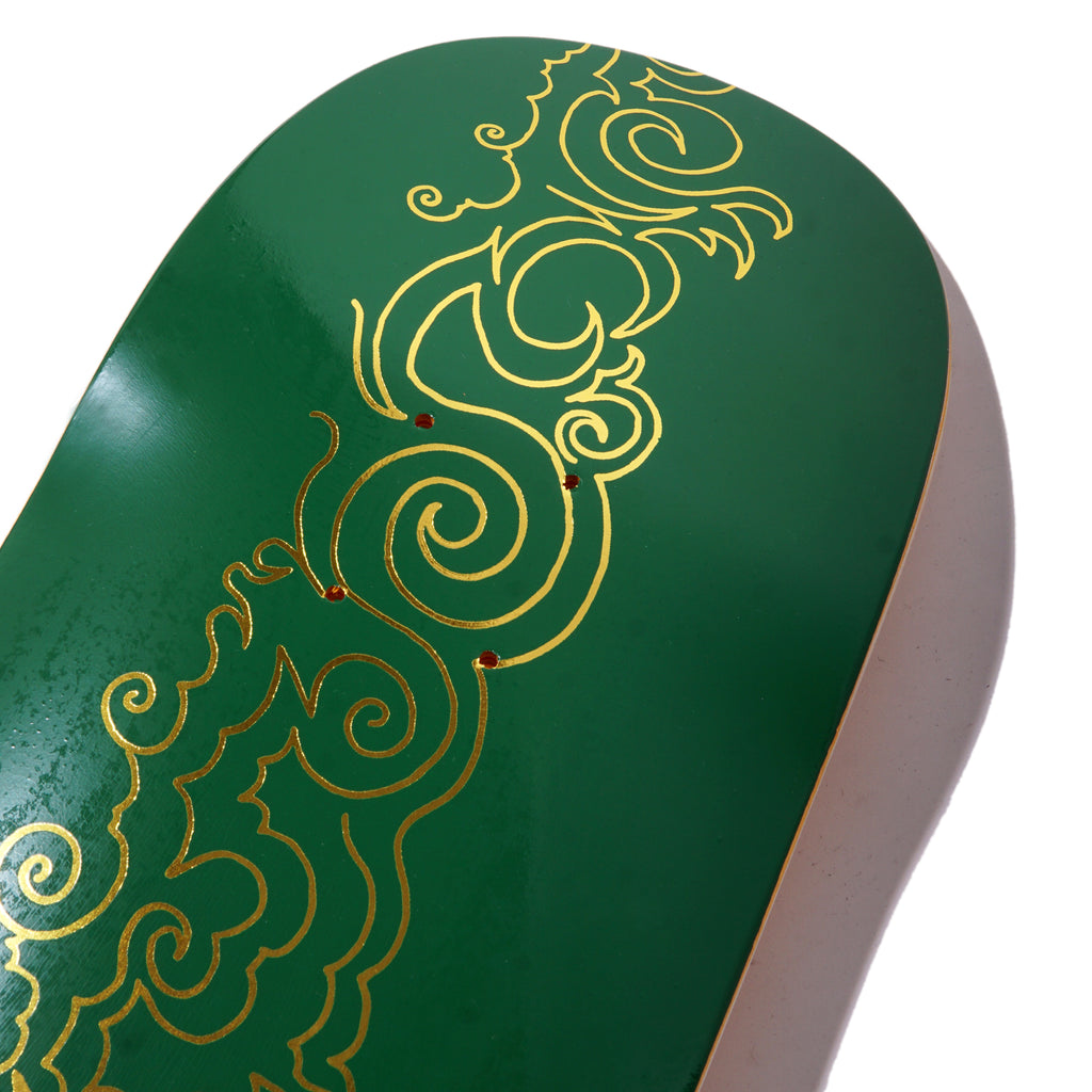 8.375 Clouds C2 Shape Deck Forest Green / Gold Foil