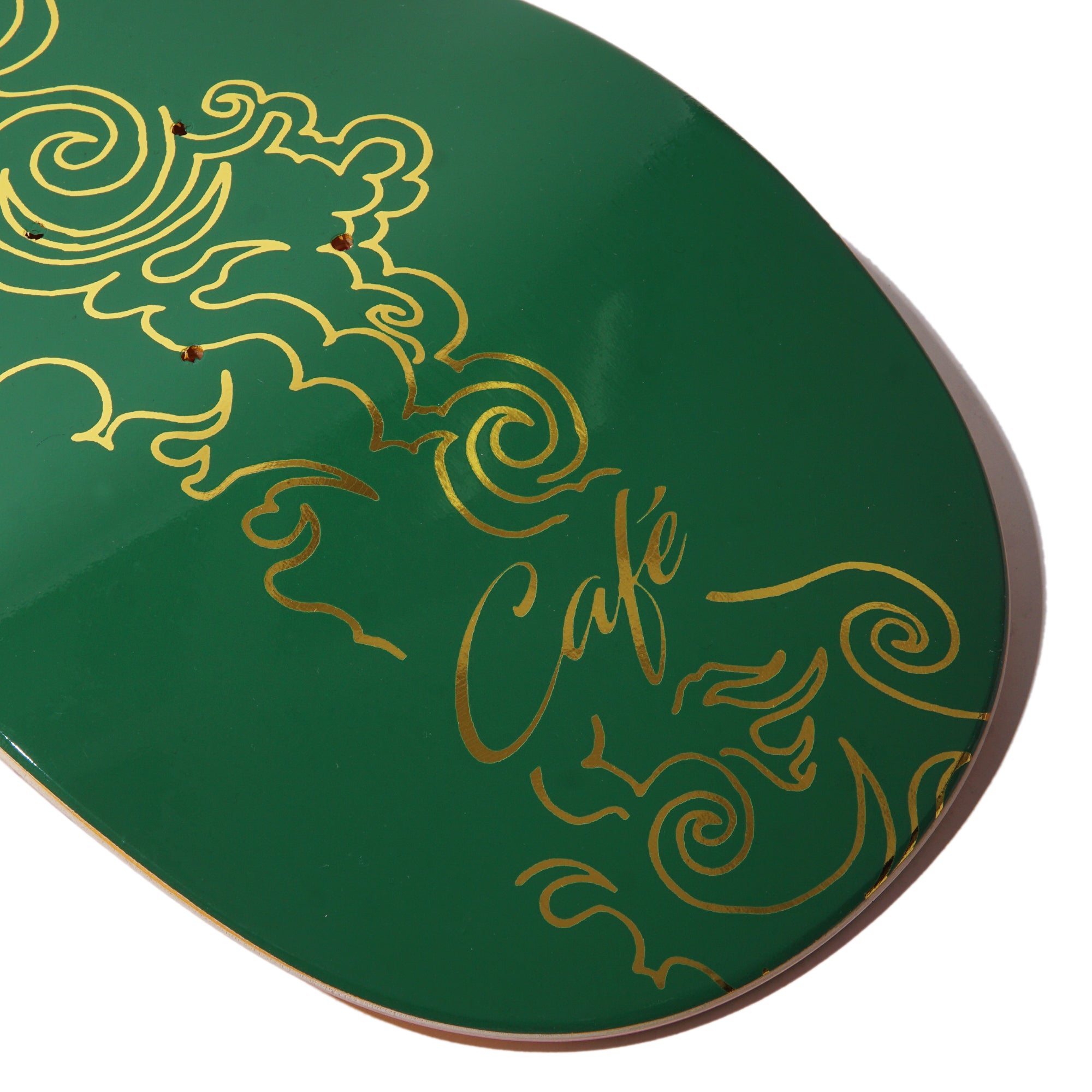 8.375 Clouds C2 Shape Deck Forest Green / Gold Foil