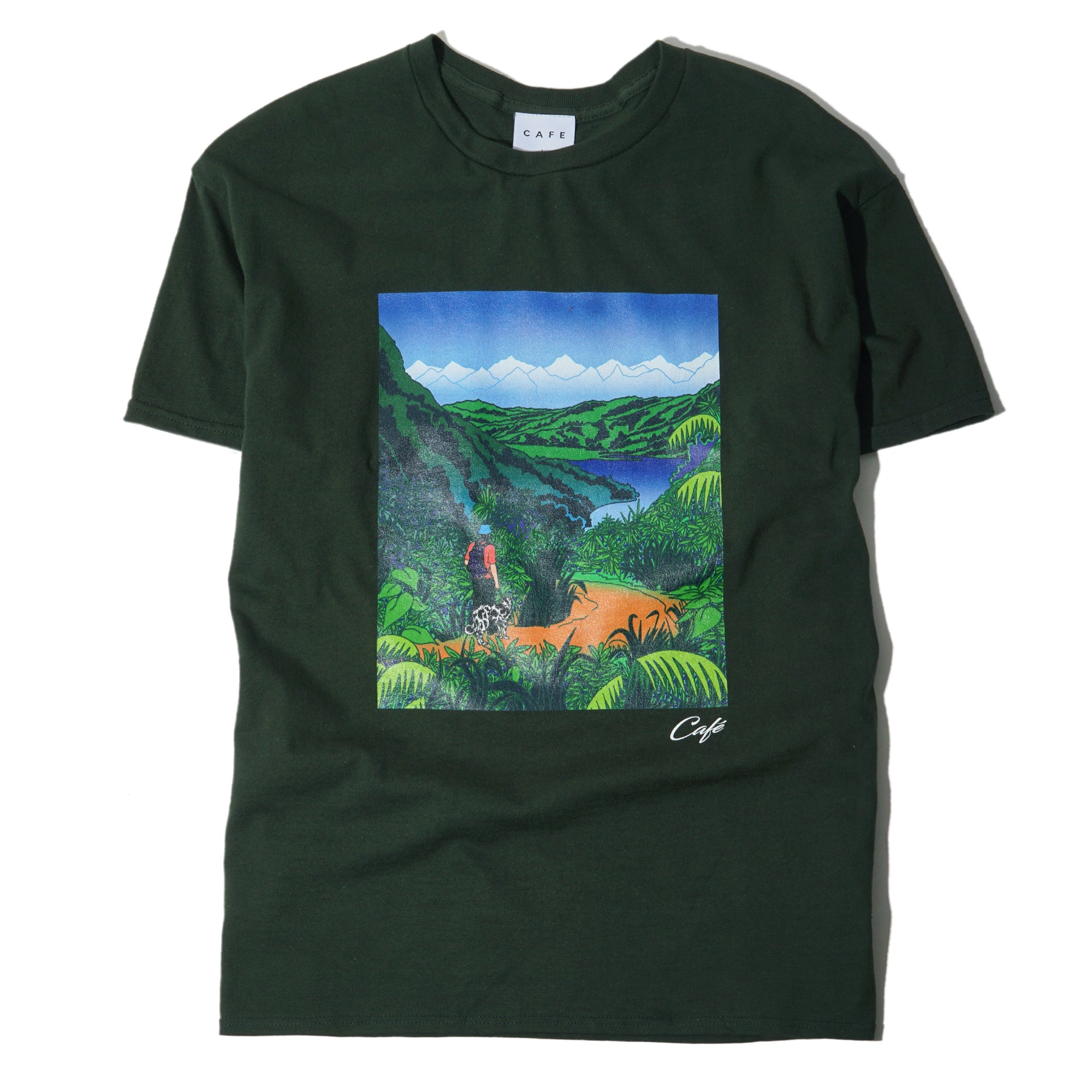 Mountains T-Shirt Forest Green