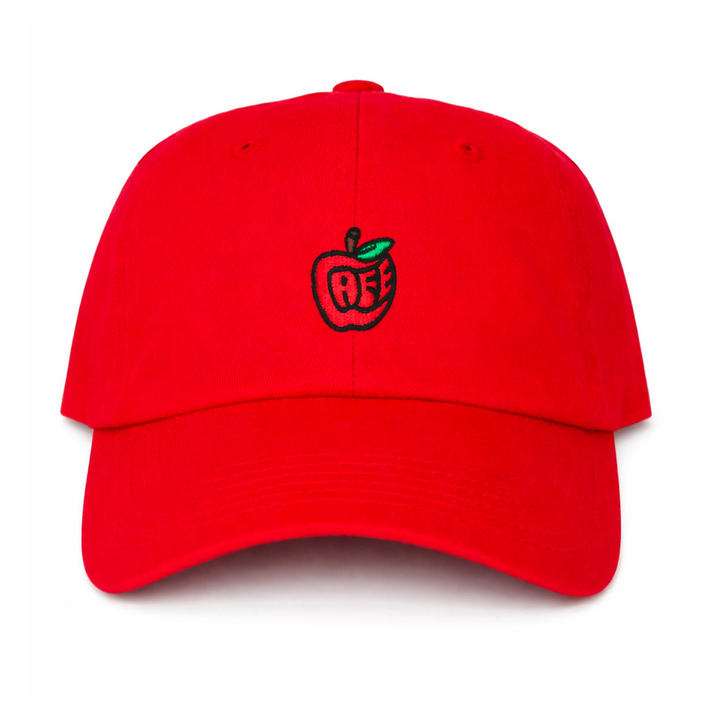 Pink Lady Embroidered 6 Panel Cap Red