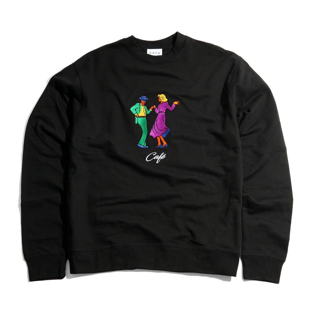Swing Embroidered Crew Black