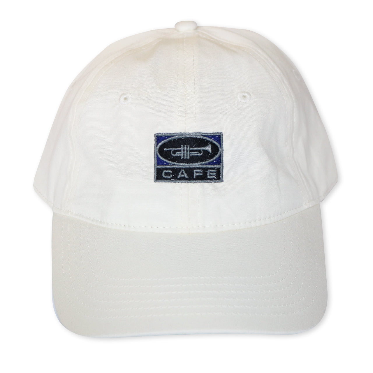 Embroidered Trumpet Logo Cap - White