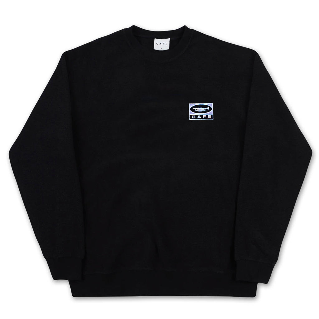 45 Embroidered Crew Black