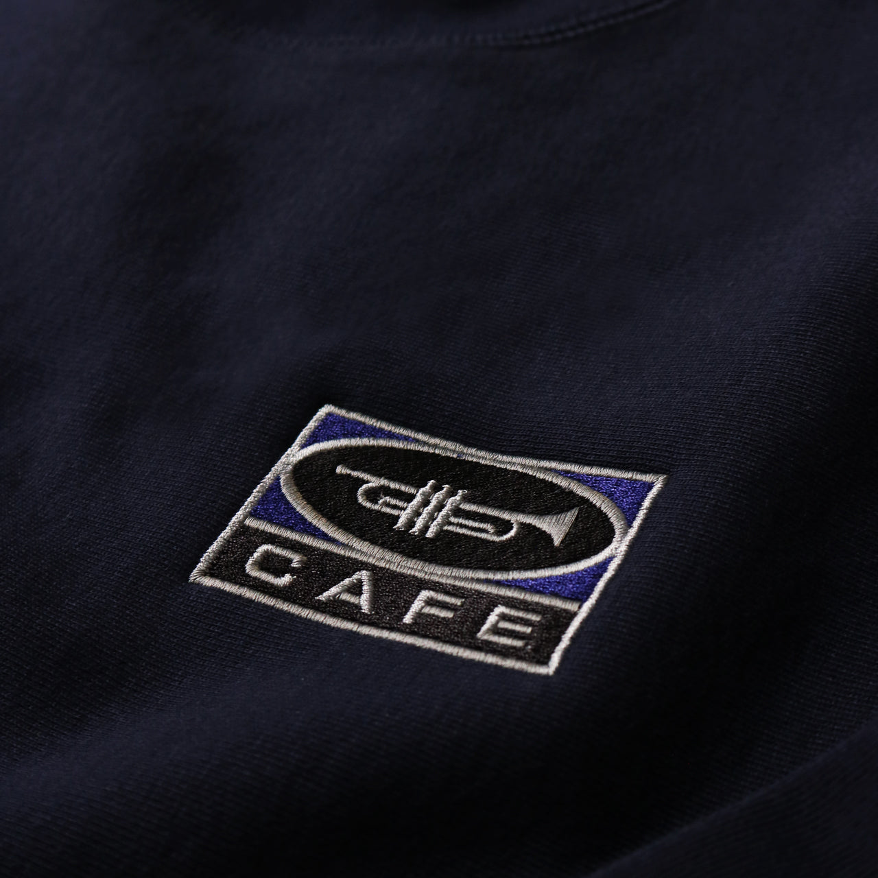 Embroidered Trumpet Logo Crew - Navy