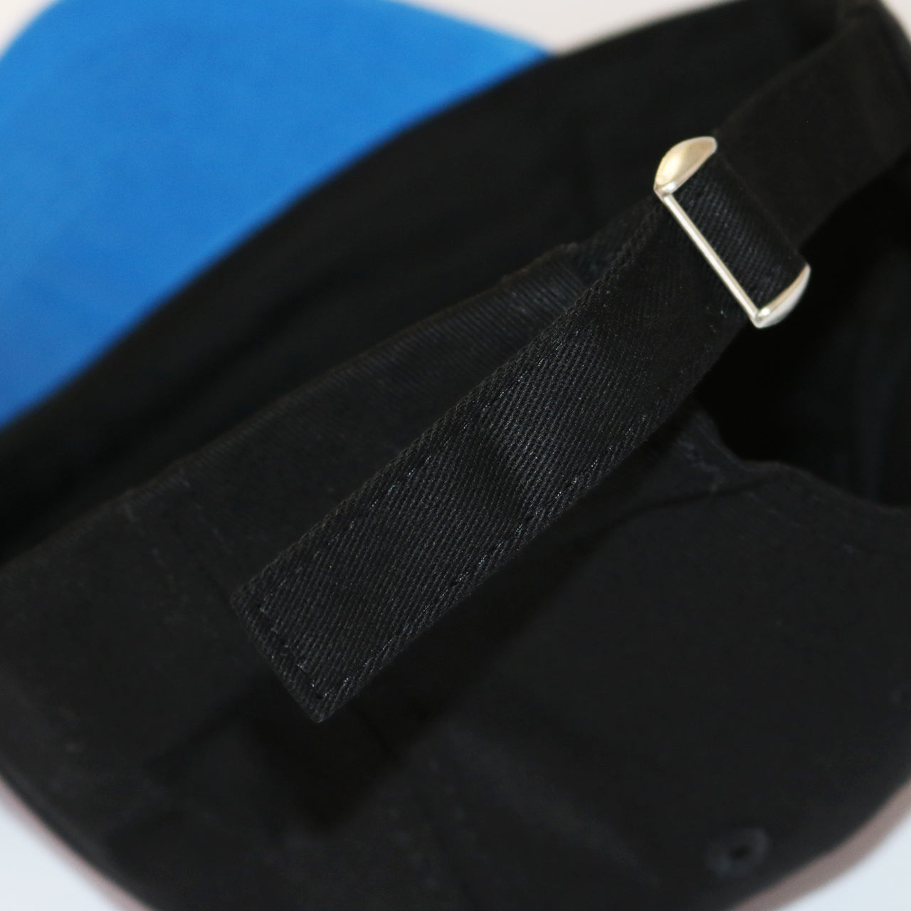 Checkerboard Embroidered 6 Panel Cap - Black/Blue