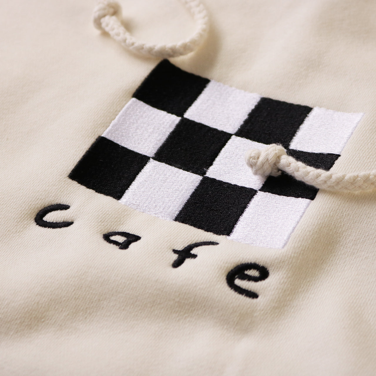 Checkerboard Hood - Cream