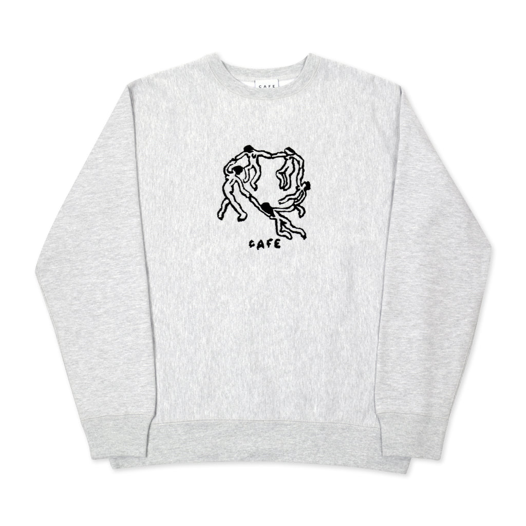 Dance Circle Embroidered Crew Heather Grey