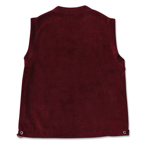 Fleece Vest (Burgundy/Black)