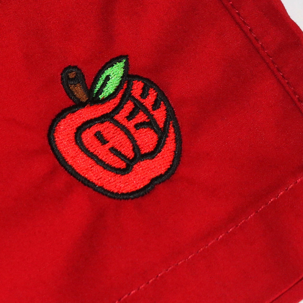 Pink Lady Embroidered Swim Shorts Red