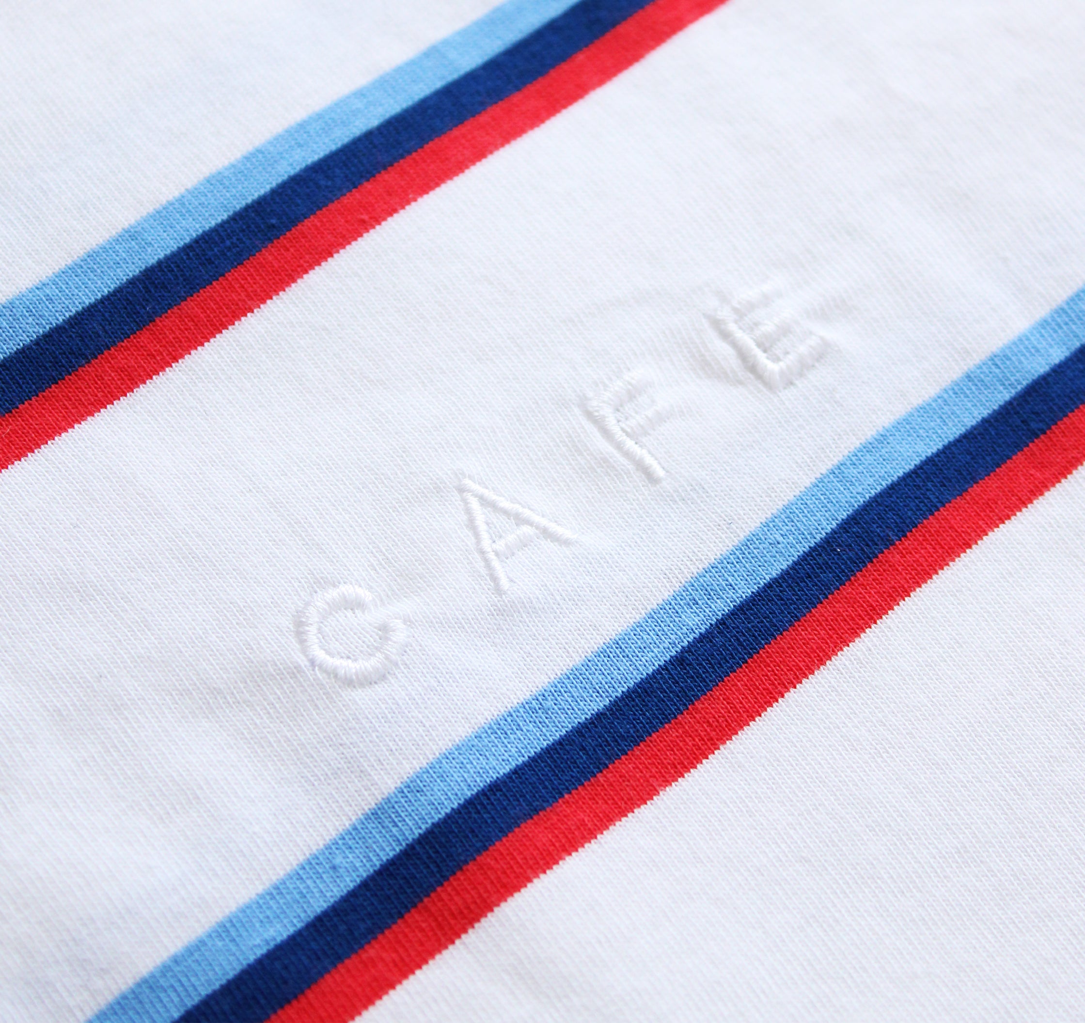 Stripe Tee (White/Royal)