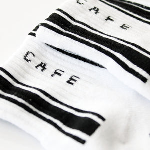 Stripe Lo Sock (White/Black)