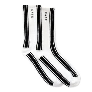 Stripe Hi Sock (White/Black)