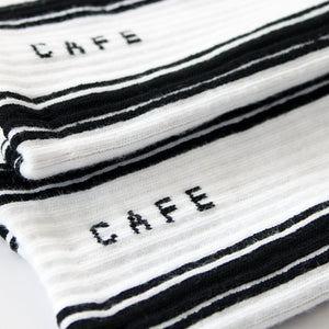 Stripe Hi Sock (White/Black)