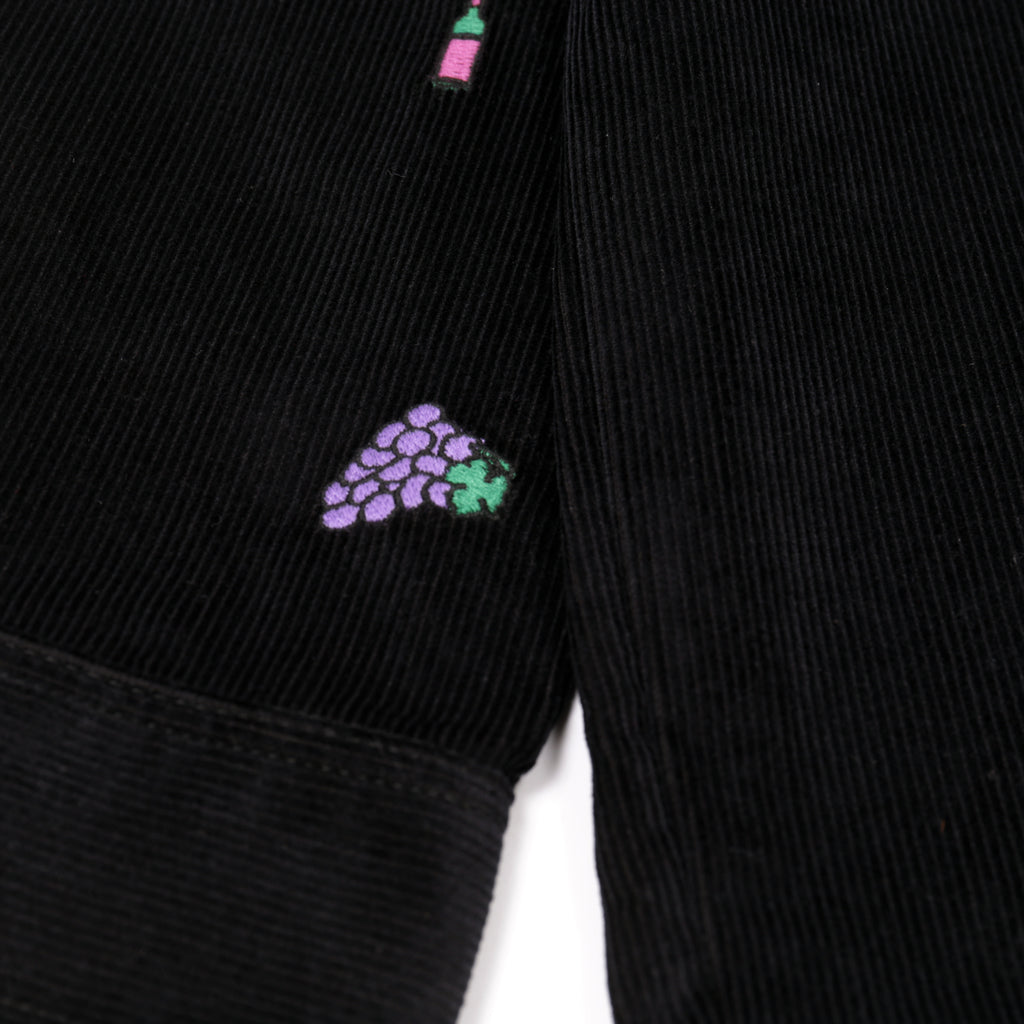 Vino Corduroy Embroidered Shirt Black