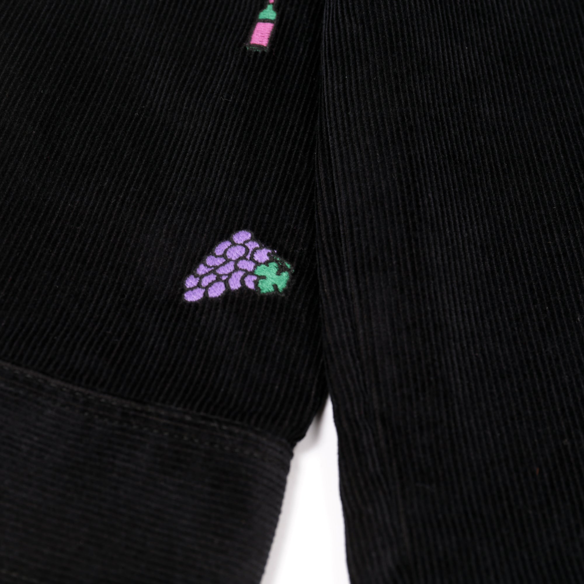 Vino Corduroy Embroidered Shirt Black