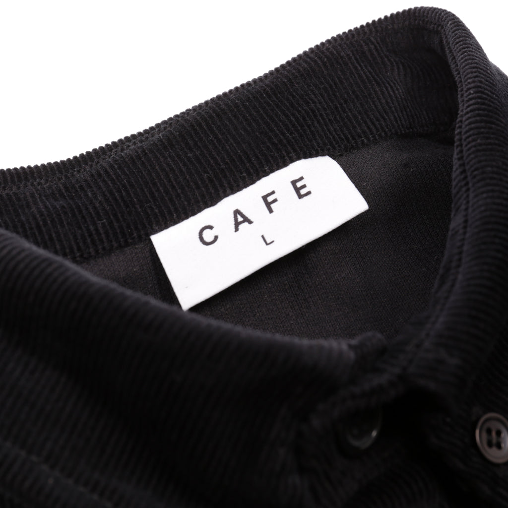 Vino Corduroy Embroidered Shirt Black