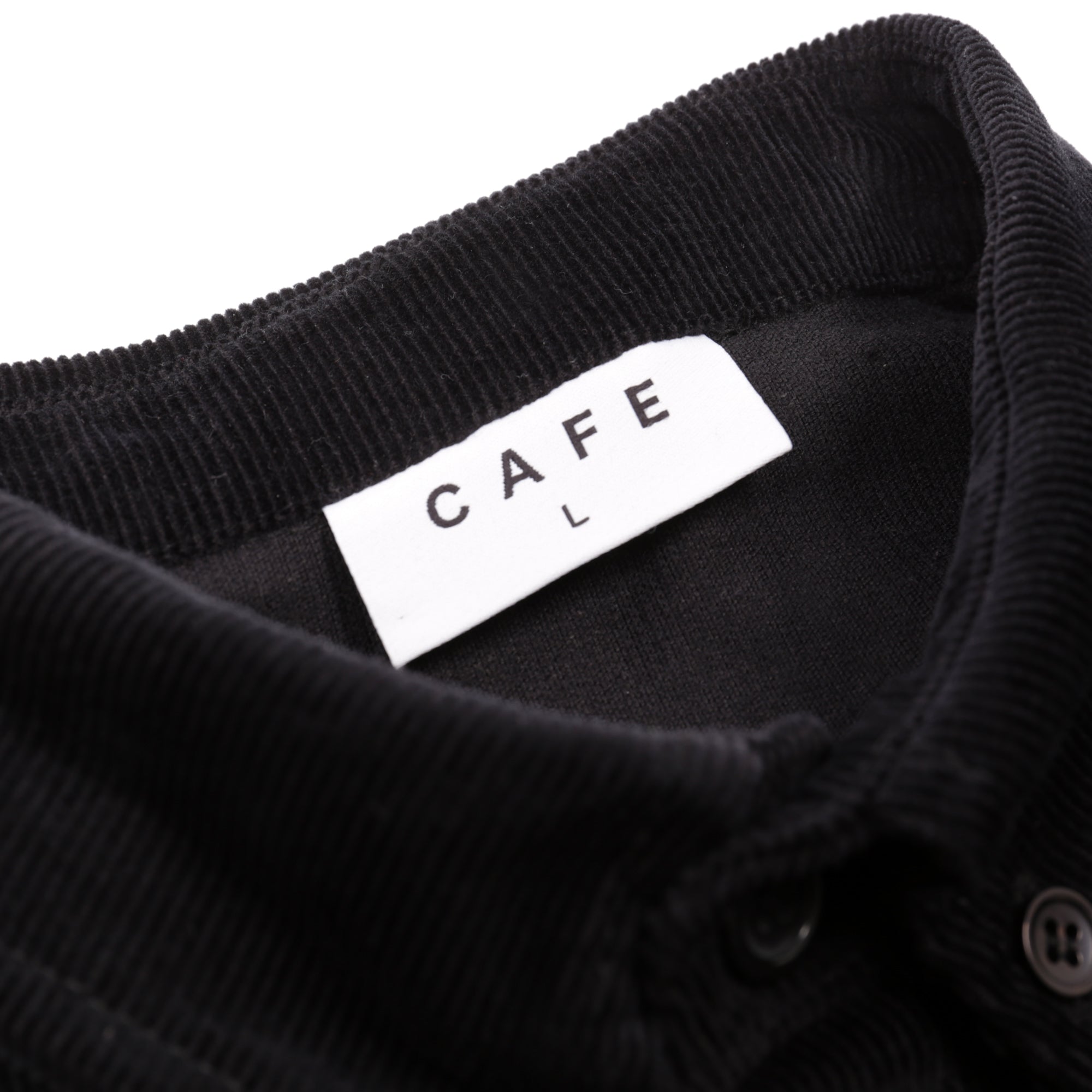 Vino Corduroy Embroidered Shirt Black