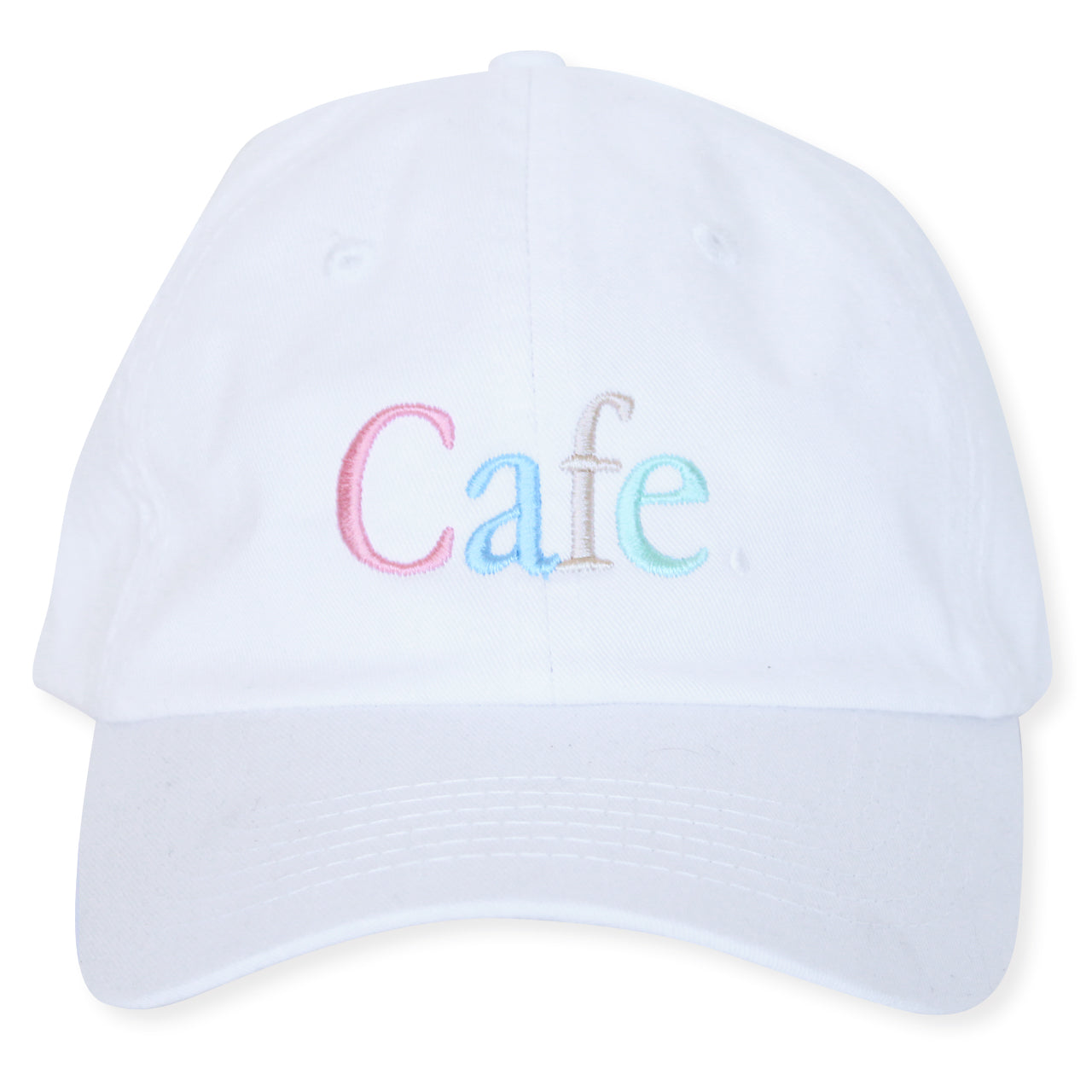 Wayne Embroidered 6 Panel Cap White