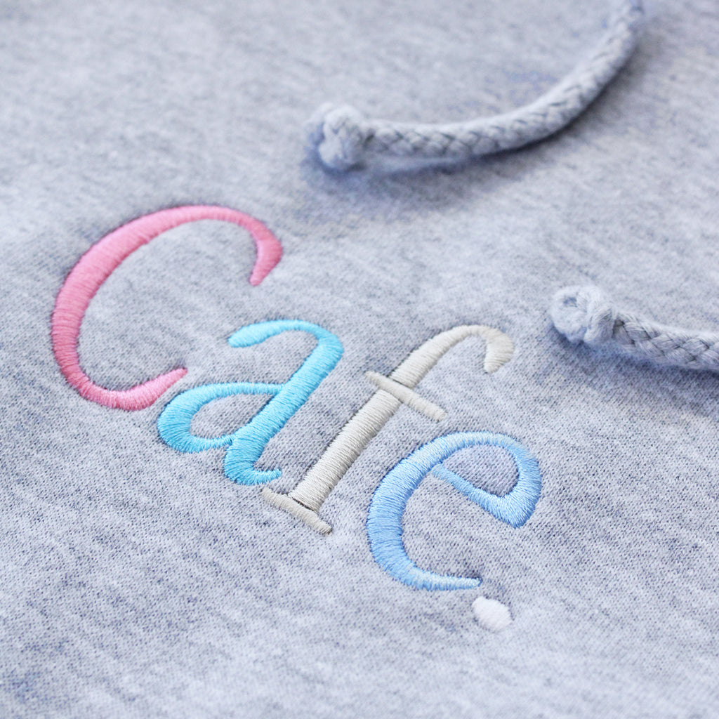 Wayne Embroidered Hood Heather Grey