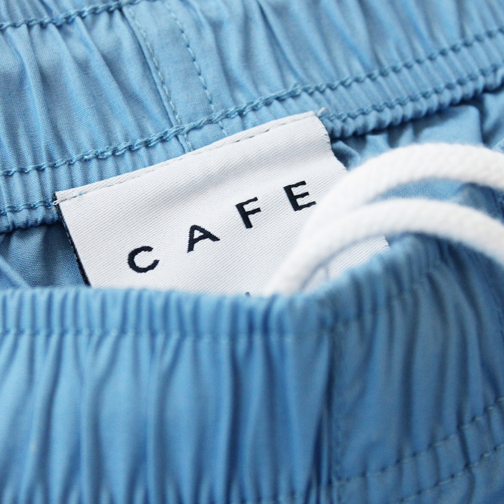 Wayne Embroidered Swim Shorts Powder Blue